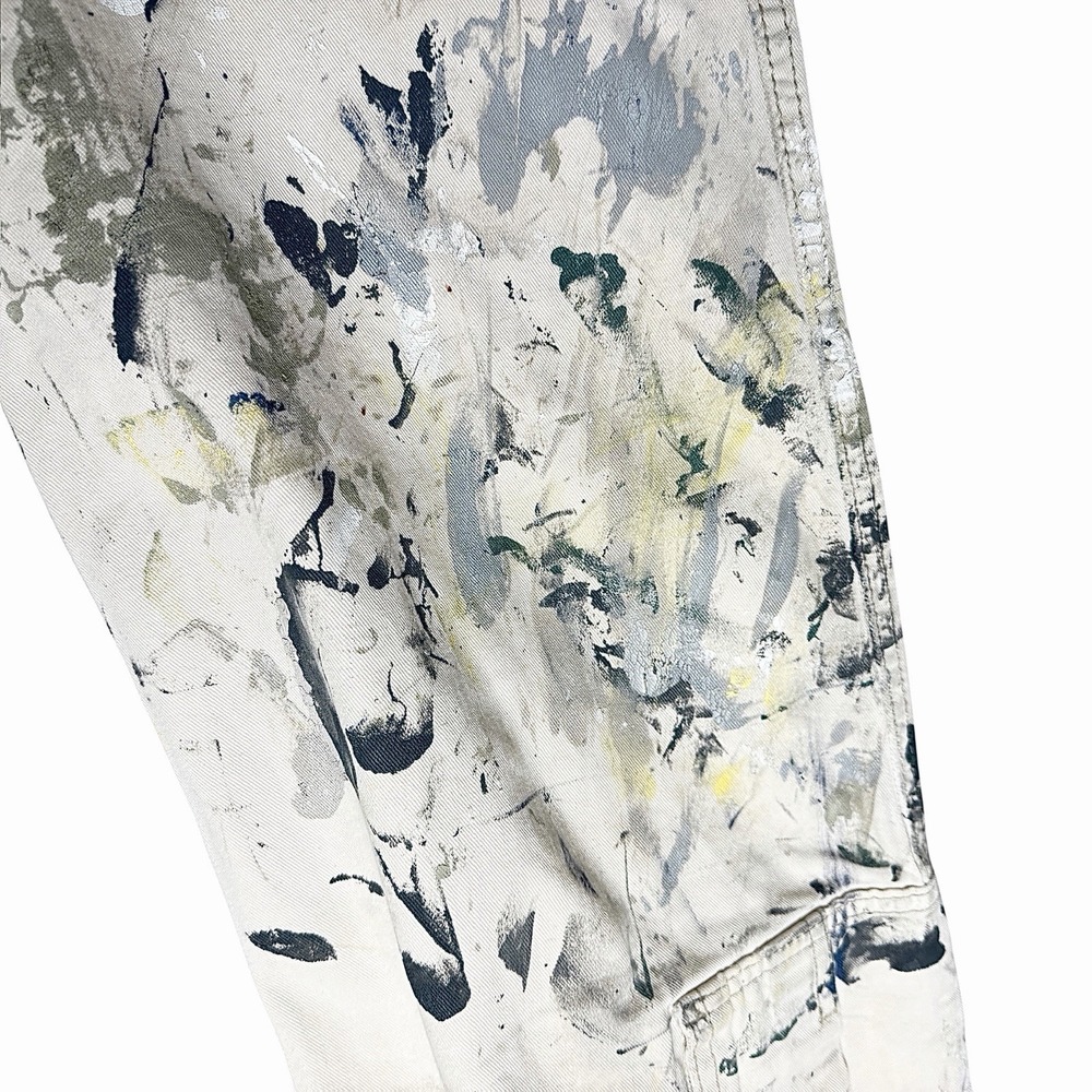 Levi's Cargo Loose Straight Pants 31x32 Paint Splatter Distressed Workwear Y2K - Picture 6 of 9